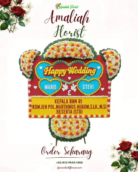 Papan Bunga Pernikahan Tikung